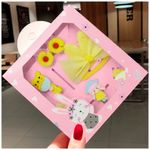 Set-de-8-Ganchos-para-Niñas-Bebes-Accesorio-de-Cabello-Kawaii-S47-Amarillo