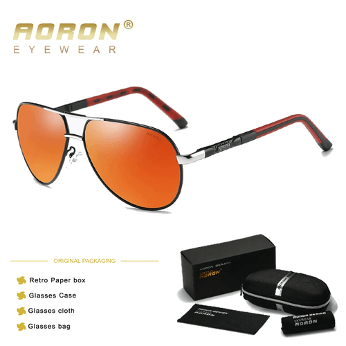 Lentes de sol Aoron - Pilot- Polarizados UV400 - Naranja