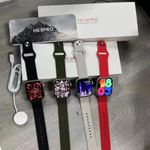 Combo-smart-watch-HK9-Pro-y-correa-metalica-milanese-color-gris