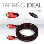 Cable-HDMI-Con-Filtro-3-Metros-HD-3D-V14-Enmallado-Negro-Con-Rojo