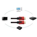 Cable-HDMI-Con-Filtro-3-Metros-HD-3D-V14-Enmallado-Negro-Con-Rojo