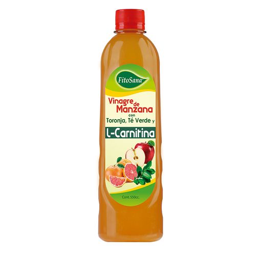 VINAGRE DE MANZANA CON L-CARNITINA Y TE VERDE 550ML