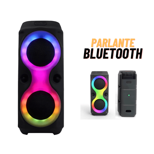 Parlante Portátil Bluetooth Con Iluminación Led Rgb Extra Bass