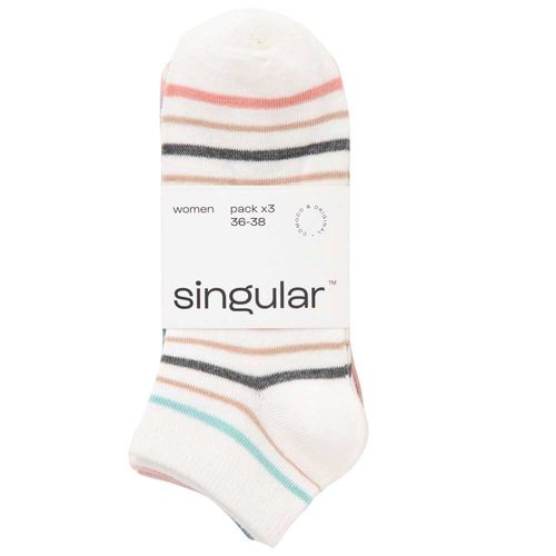 Medias Algodón Mujer SINGULAR Packx3 Punto-Animals