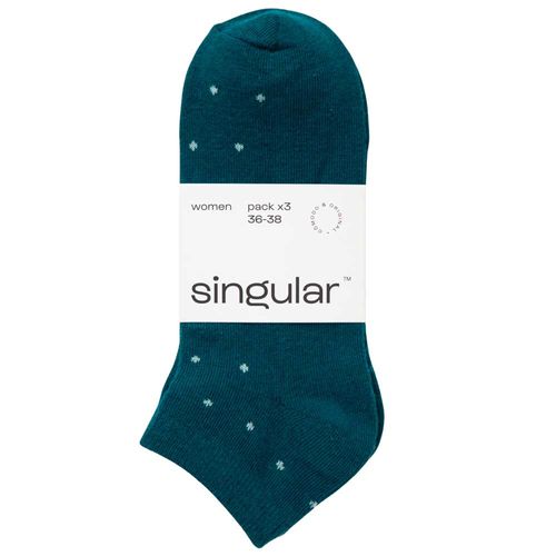 Medias Algodón Mujer SINGULAR Packx3 Rayas