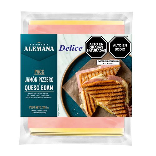 Pack Jamón Pizzero SALCHICHERÍA ALEMANA + Queso EDAM Paquete 340g