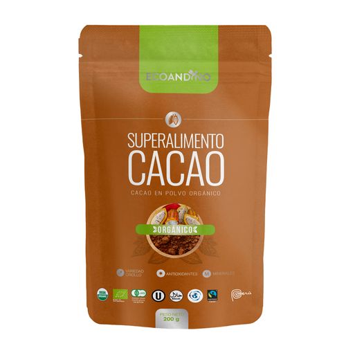 Cacao en Polvo Orgánico ECOANDINO Doypack 250g