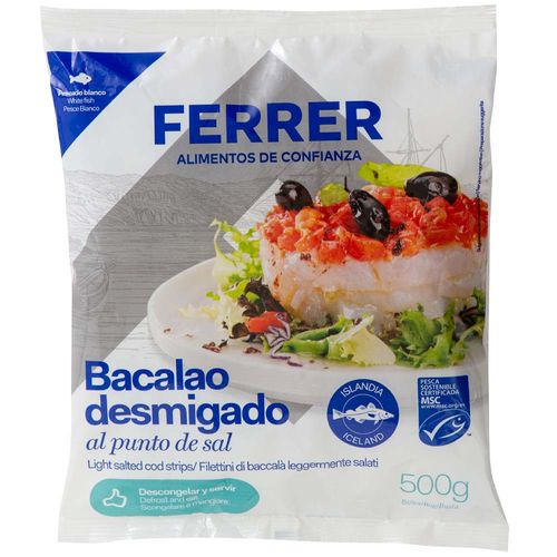 Bacalao Desmigrado FERRER Bandeja 500g
