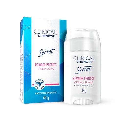 Desodorante SECRET Antitranspirante en Crema Suave Clinical Strength Powder Protect 45g