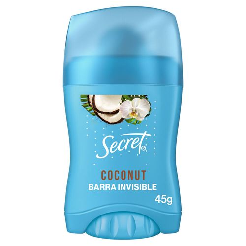 Desodorante SECRET Antitranspirante  en barra invisible Coco 45g