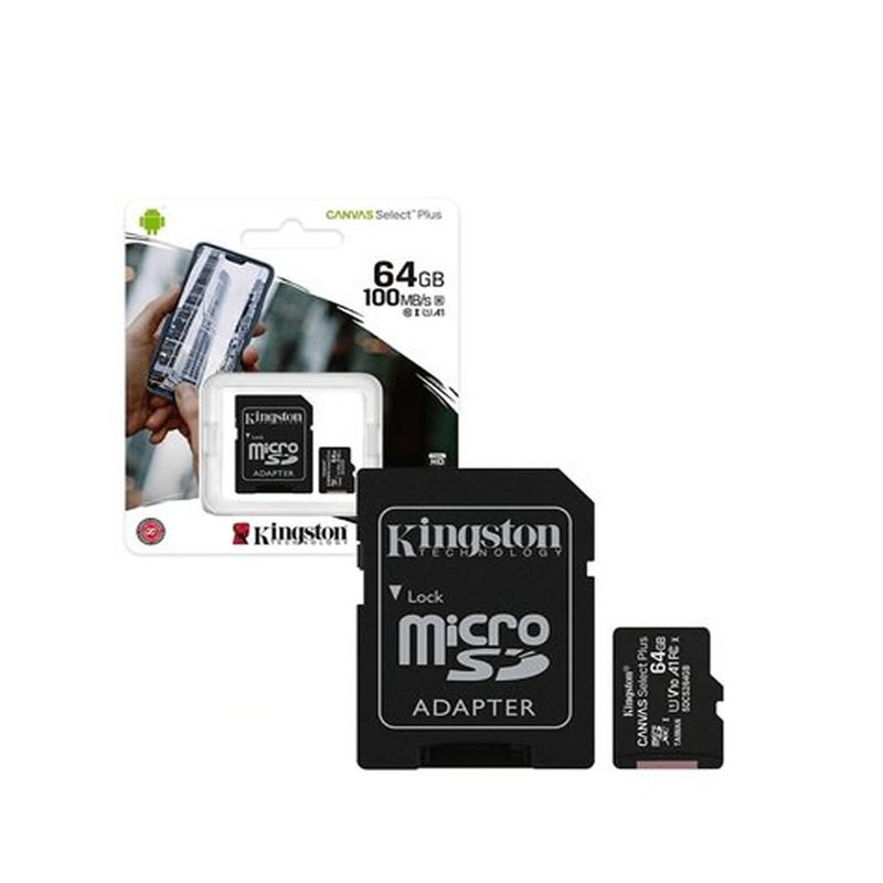 Memoria-Micro-SD-Kingston-64GB-Clase-10-100MB-S