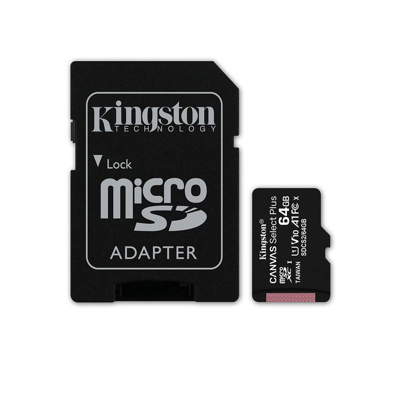 Memoria-Micro-SD-Kingston-64GB-Clase-10-100MB-S