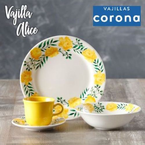 Juego de Vajilla CORONA 16pzs Mod ALICE ORIGINAL