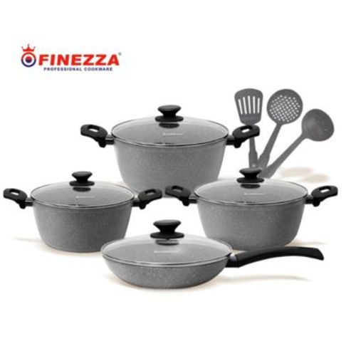 Set de Ollas de Roca Volcánica 11 piezas p/ inducción N