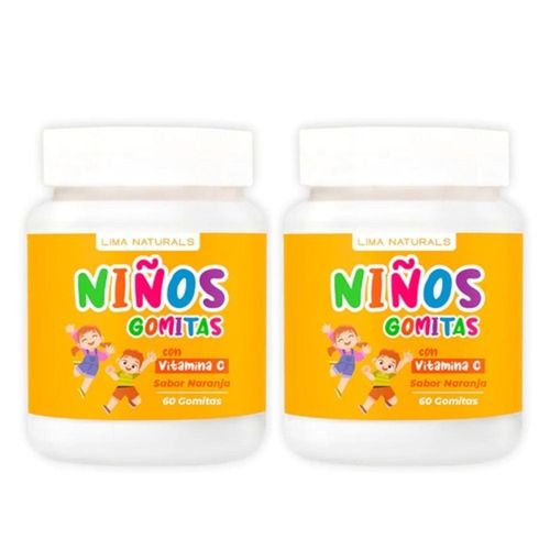 GOMITAS NIÑOS VITAMINA C 60 UNIDADES LIMA NATURALS X 2