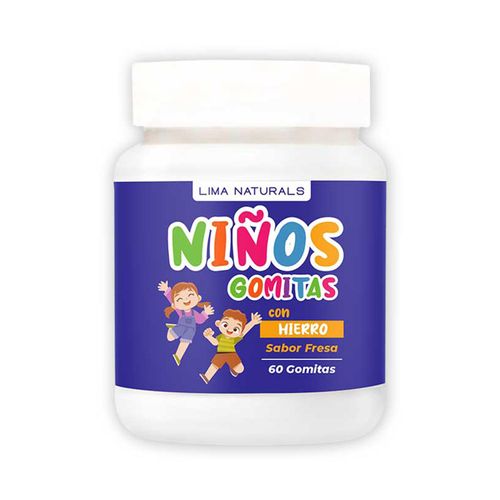 GOMITAS NIÑOS CON HIERRO 60 UNIDADES LIMA NATURALS