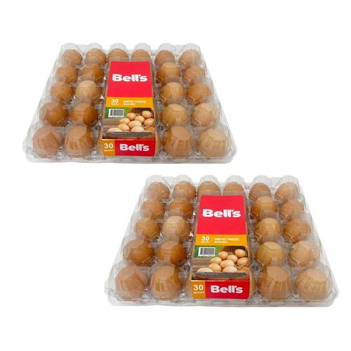 Pack Huevos Pardos BELL'S Bandeja 30un x 2un