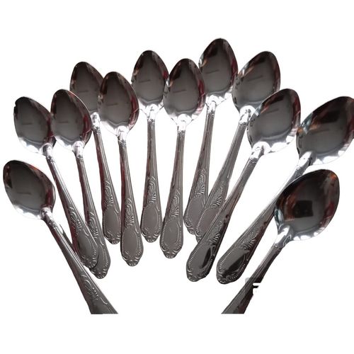 set de 12 cucharas cubiertos de acero para sopa