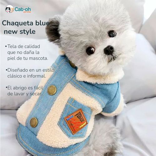 Ropa para perro Chaqueta blue new style S