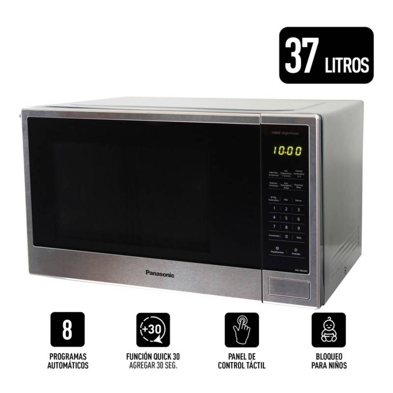 Horno Microondas Panasonic 37Lt Nn-Sb646Srpk - Gris