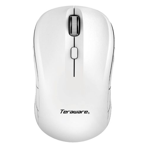 Mouse inalámbrico Teraware MO-211W 1600 dpi, 4 botones, receptor usb, usa 1 pila AA, blanco