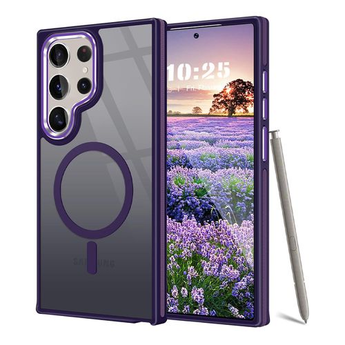 Case para Samsung S24 Ultra, amortiguador de choques, magnetico morado