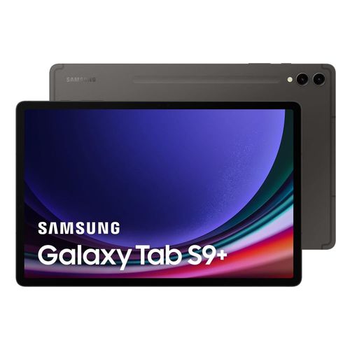 Tablet Samsung Galaxy Tab S9 Plus 12.4" 512GB, 12GB ram, cámara principal 13MP + 8MP, frontal 12MP, negro + Lapiz + Teclado