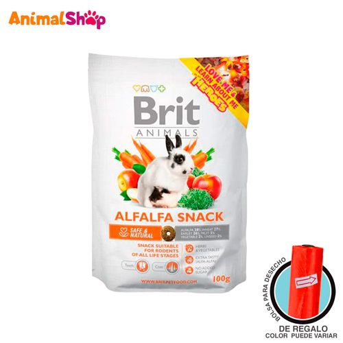 Comida De Conejo Brit Animals Rabbit Alfalfa 100 Gr