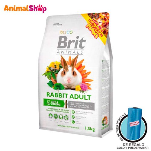 Comida De Conejo Adulto Brit Animals Rabbit Adult 1.5 Kg