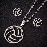 Set-collar-y-aretes-pelota-voley-plateado