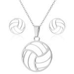 Set-collar-y-aretes-pelota-voley-plateado