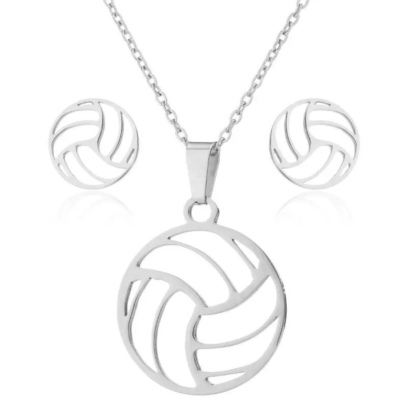 Set-collar-y-aretes-pelota-voley-plateado