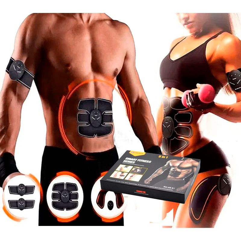 Smart-Fitness-EMS-5-en-1-Six-pack-abdominalesbrazosGluteos-Negro