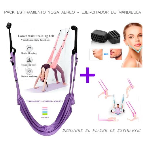 Pack Correa Yoga Aéreo Columpio Estiramiento y Ejercitador Mandíbula