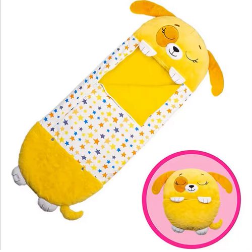 Saco de Dormir y Almohada Amarillo