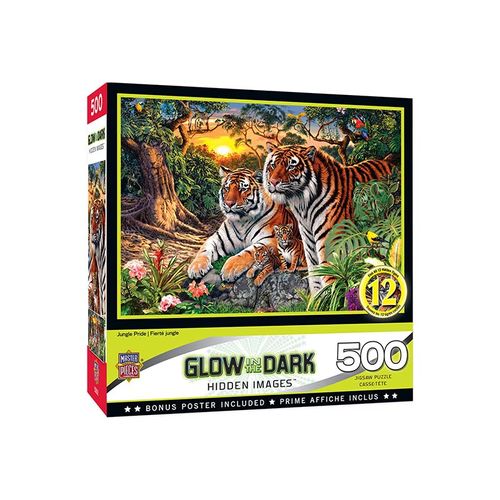 Jungle pride 500pcs glow - Masterpieces - Rompecabezas