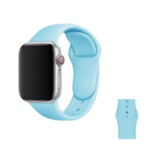 CORREA DE SILICONA CELESTE PARA APPLEWATCH Y SMARTWATCH 42/44/45/49 MM SERIE 5, 6, 7, 8