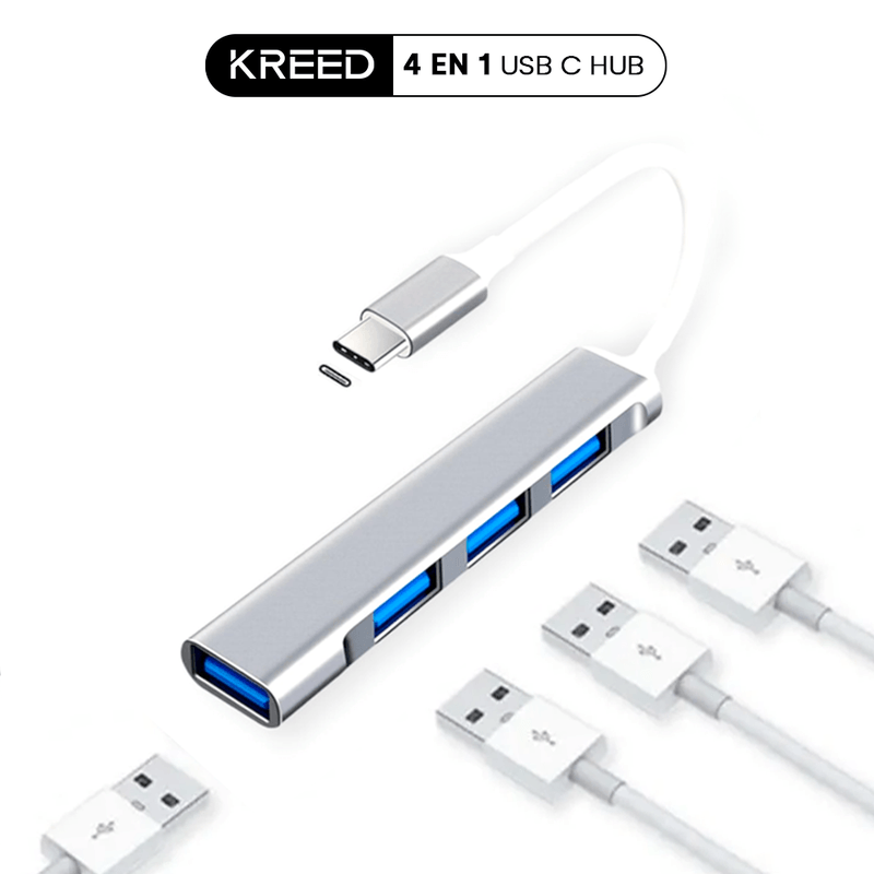 Adaptador-Hub-tipo-C-a-4-puertos-USB-30-y-20