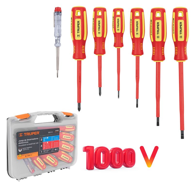 Kit-pinza-amperimetrica-desarmadores-1000V-y-alicate-TRUPER