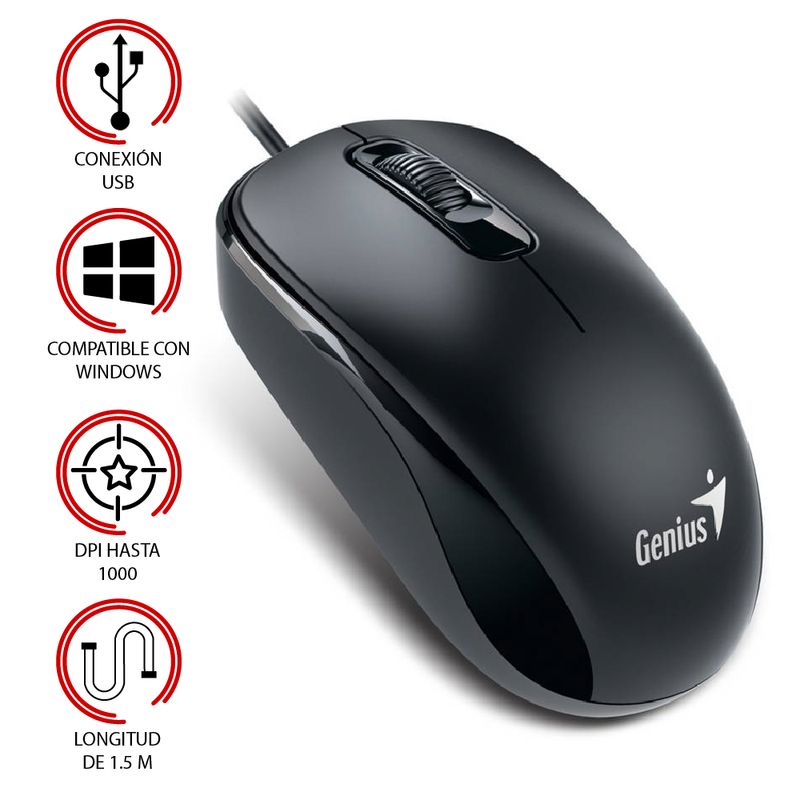 Mouse-Genius-DX-110--Negro