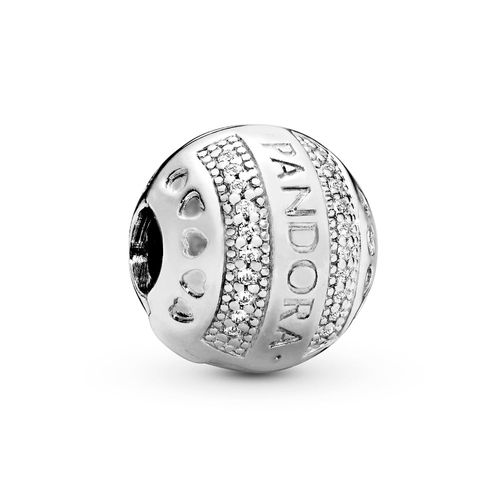 Clip Pandora Original para Mujer 797433CZ Pandora Logo Redondo Plateado s925 Sanllo