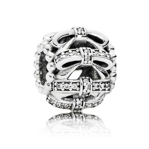 Charm Dije Pandora Original para Mujer 791779CZ Ale-Shimmering Sentimentos Openwork 925 Sanllo