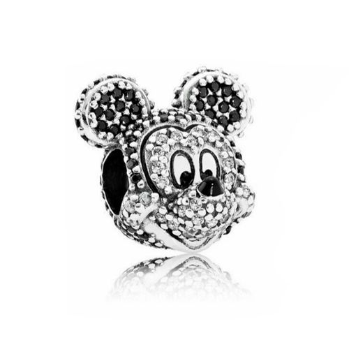 Charm Dije Pandora Original para Mujer 791795NCK Mickey Mouse Reluciente Plata 925 Nezmun