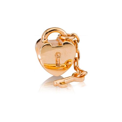 Charm Pandora Original para Mujer 750341 Cerradura de Corazon Color Dorado Nezmun