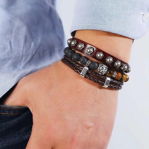 Pulseras de Cuero para Hombres - León