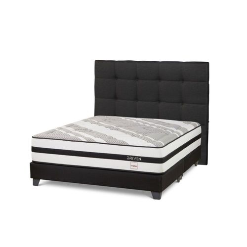 Dormitorio Driven Queen + Respaldo Issey Grafito