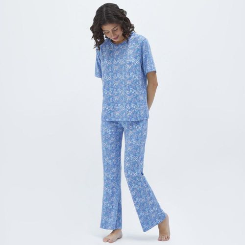 Pijama Hypnotic Mujer Soft Manga Corta Algodón + Pantalón Algodón