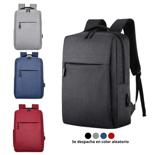 Mochila Portalaptop con Bolsillos Externos y Salida para UBS