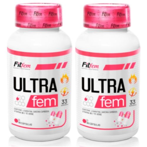 QUEMADOR DE GRASA 2 FRASCOS FITFEM 66 CÁPSULAS ULTRAFEM
