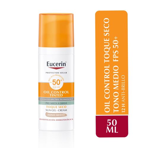 Eucerin Protector Solar Facial Oil Control Tono Medio FPS50+ 50ml